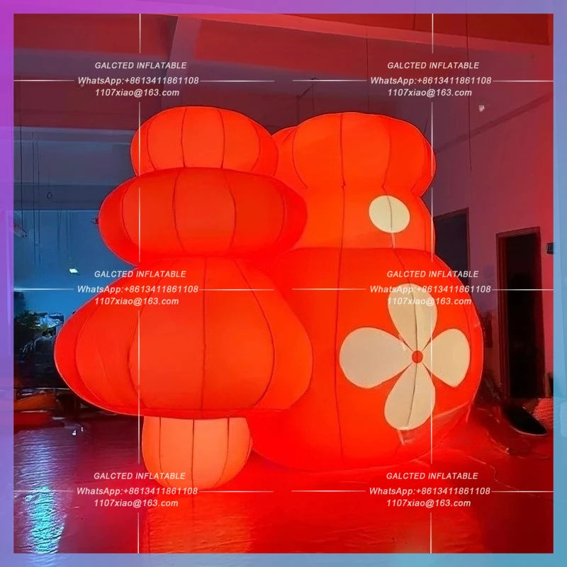 inflatable red lantern huge cartoon Chinese snake year lucky lanterns shop restaurant Chinatown decoration