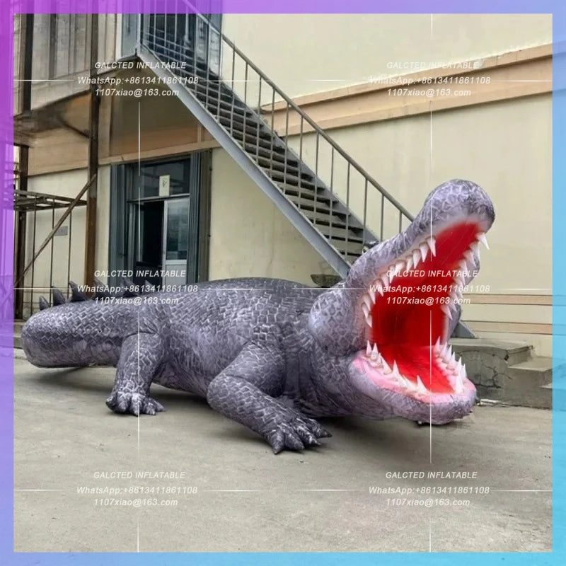 inflatables cartoon crocodile realistic Customized inflatable reptiles animal for zoo advertising