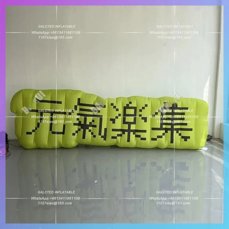 signboard door head model Inflatable cartoon pixel windanimation IP custom logo emporium bar lighting atmosphere ads