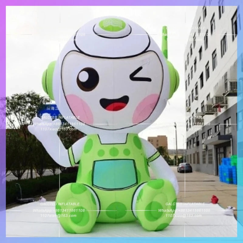 giant inflatable robots Green inflatable robot cartoon air blow doll