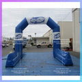 Inflatable Finish lineChina Supplier with blue chutes Gantry City running Challenge Start Line arch For event promotion