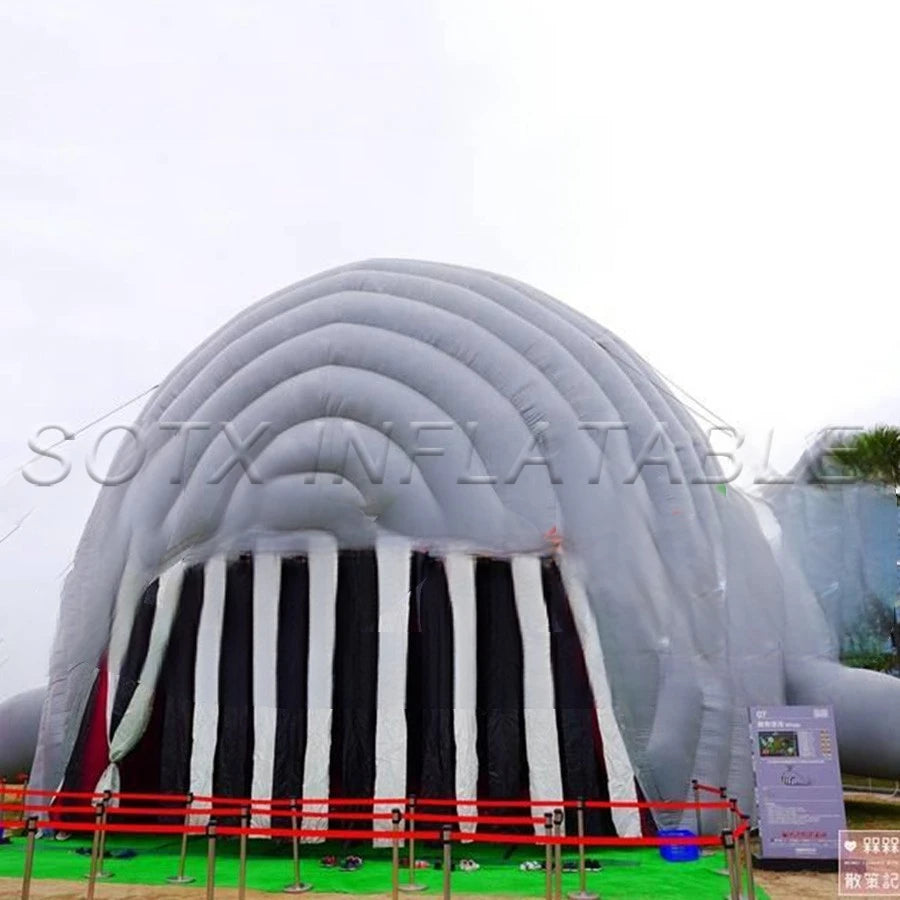 tent for sports events new design inflatable giant shark/whale dome tent/inflatable igloo dome
