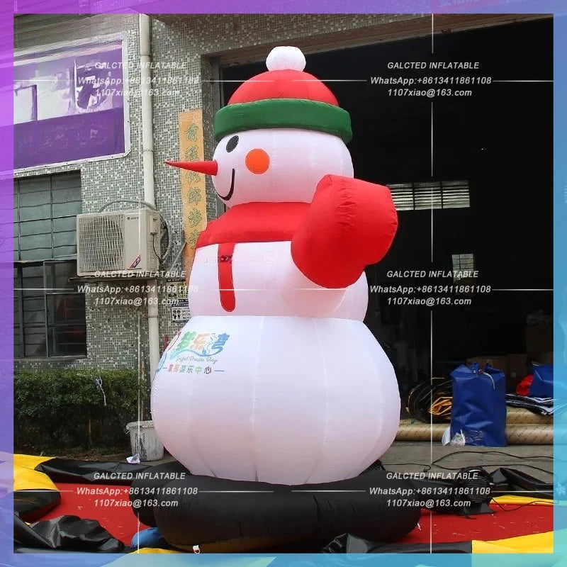 Inflatable Snowman Blow 3 Meters up Cartoon Snowman Inflatable Toys for Display Toys