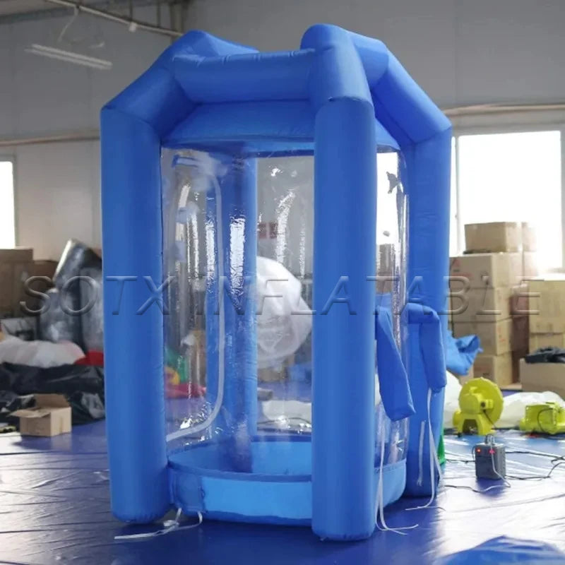 Promotion Events Inflatable Cash Box 1.5x2.5m Inflatable Money Cash Box Quick Inflated Money Grabber Catch Pavilion for