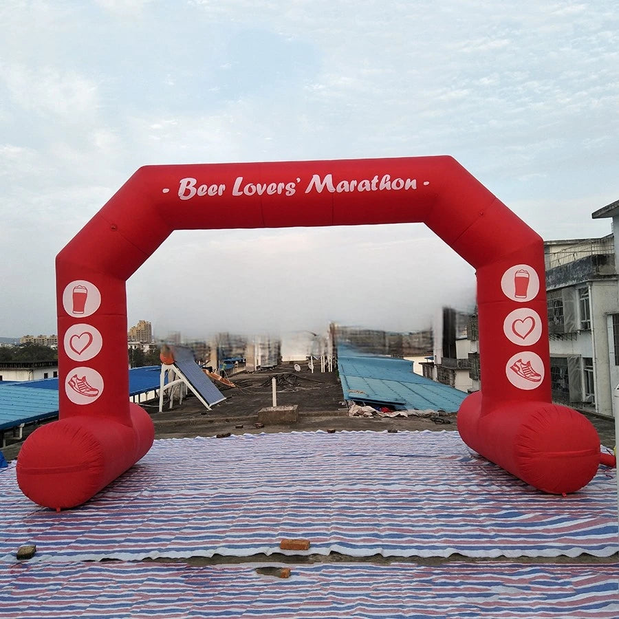 Archway With Air Blower Ace Angle Free Standing Start Line Pu Coated Inflatable Racing Arch,Beer Lovers Malathon