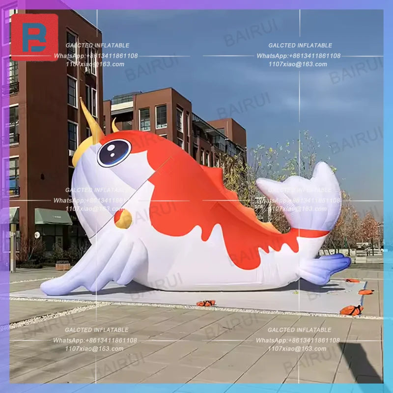 inflatable carp jumping goldfish Ocean huge for sandy beach, aquarium decoration