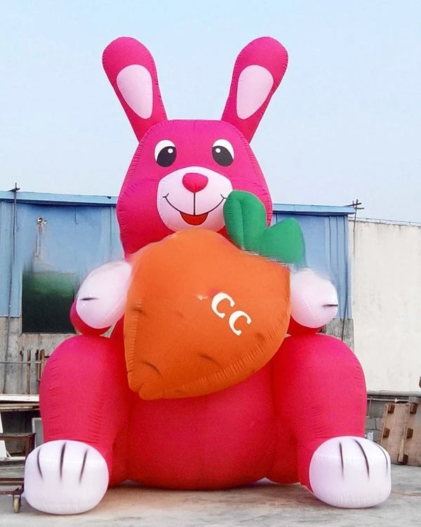 Inflatable Bunny 16FT Giant Easter Rabbit Carrot Indoor Outdoor Yard Lawn Spring Decoration