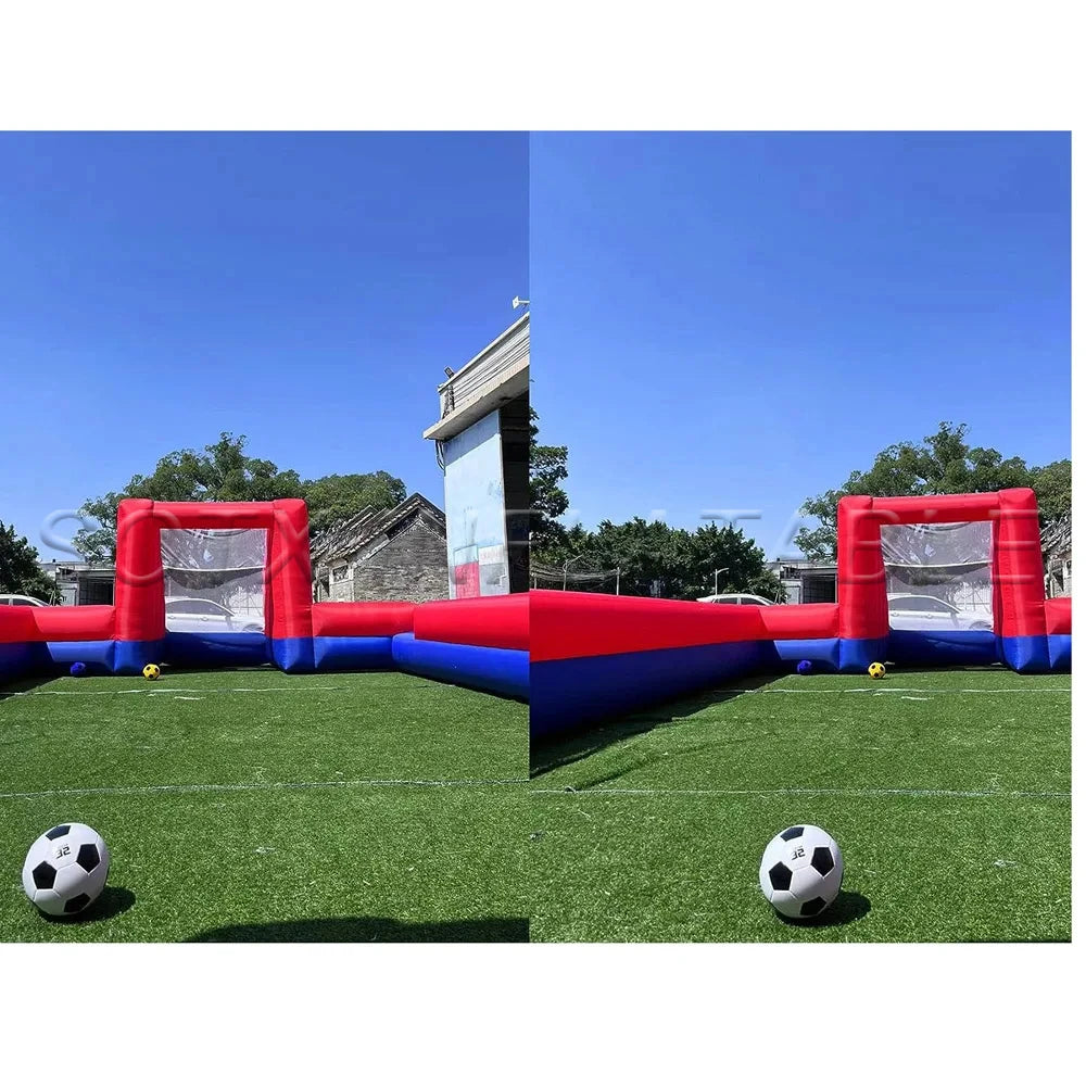 Playground For Shooting Game Giant Inflatable Soccer Field Football Pitch Sport Bumper Ball Inflatable Soccer Paintball Area