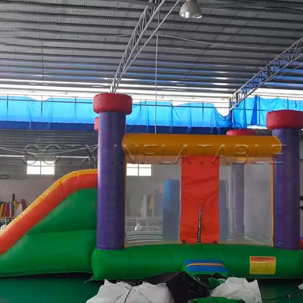 For Amusement Park Air Shipping Children's Inflatable Castle Outdoor Mini Toddlers Bouncer Jumping House Combo With Double Slide