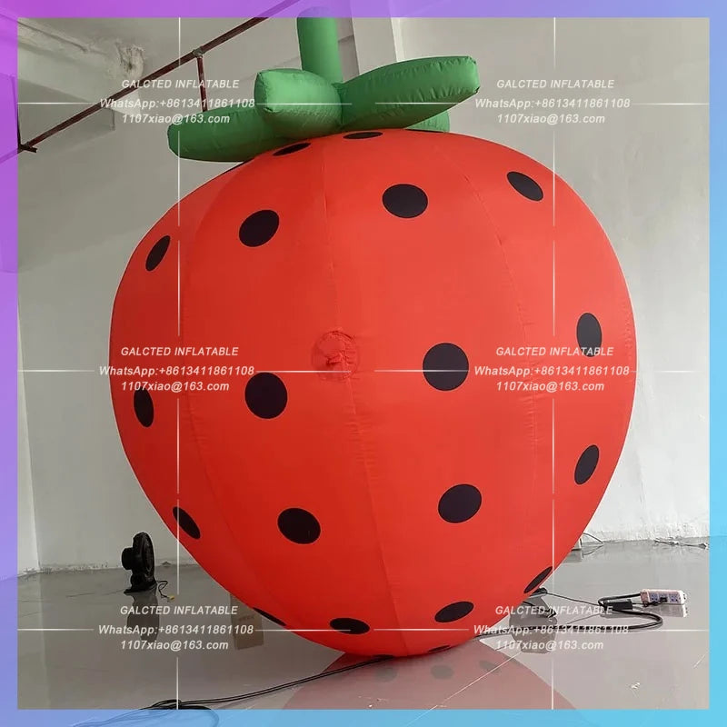 summer fruit fair layout mall Air-filled simulation strawberry air model atrium outdoor market drainage