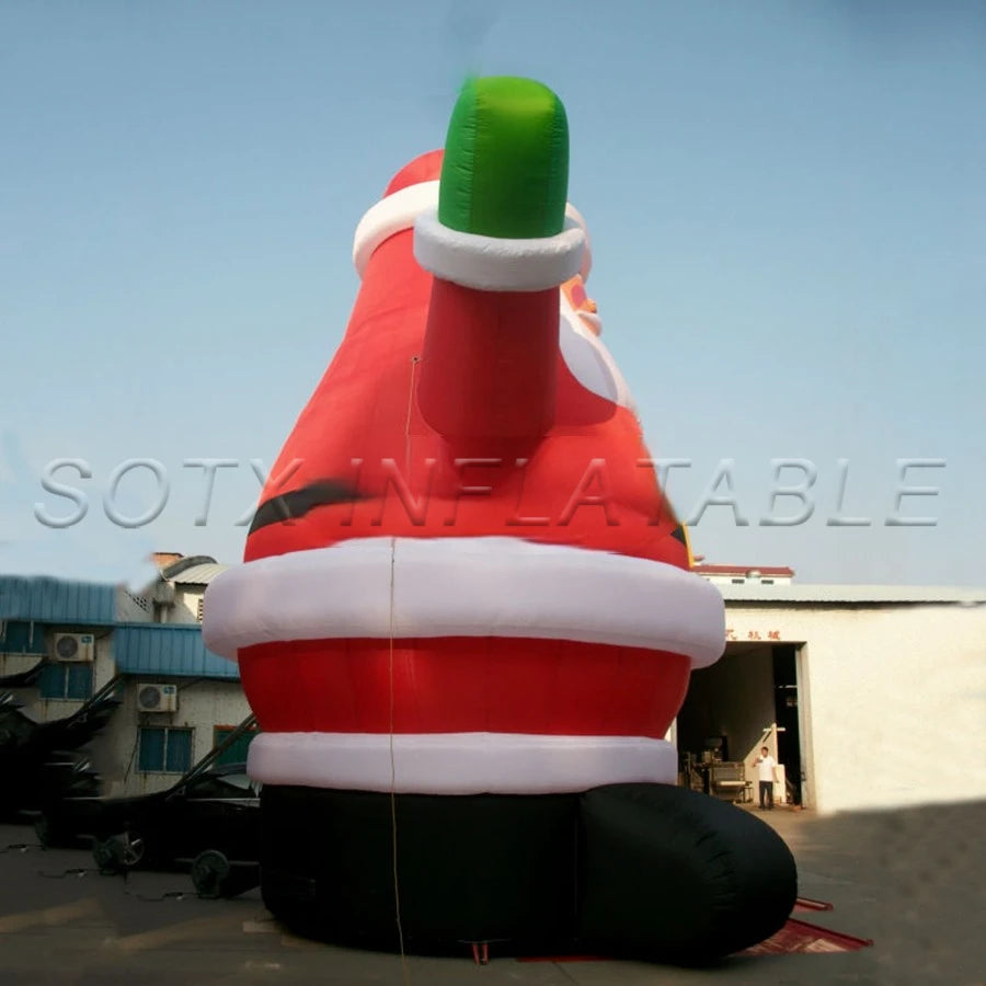 for Christmas Event 2121 Popular Grand And Cute Standing Hands Up Inflatable Santa Claus Decorations With Beard Outdoor