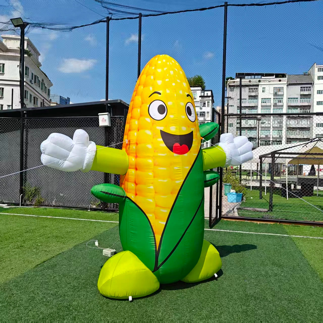 inflatable corn cartoon corn man 3m giant  hug doll green vegetable farm crops corns