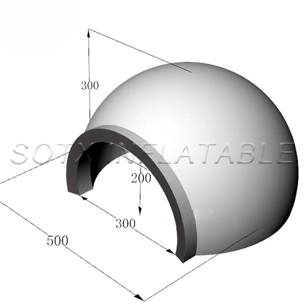 Exhibition Business Inflatable Igloo Dome Tent 5Md LED Lighting With Air Blower White Structure Workshop For Event Party Wedding