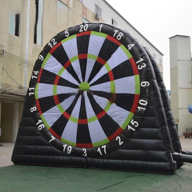 Party Event Sports Game 4mH PVC Double-Sided Score Board Giant Inflatable Football Soccer Dart Board Games for
