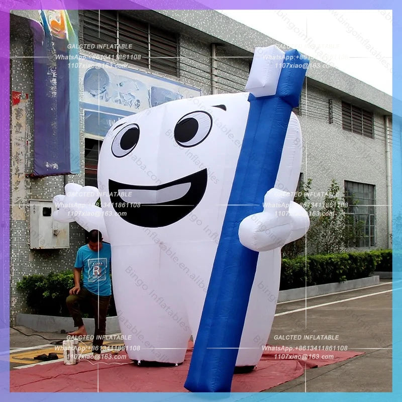 Inflatable Teeth For Dental Custom 3 Meter High  Hospital Advertising And Event Decoration