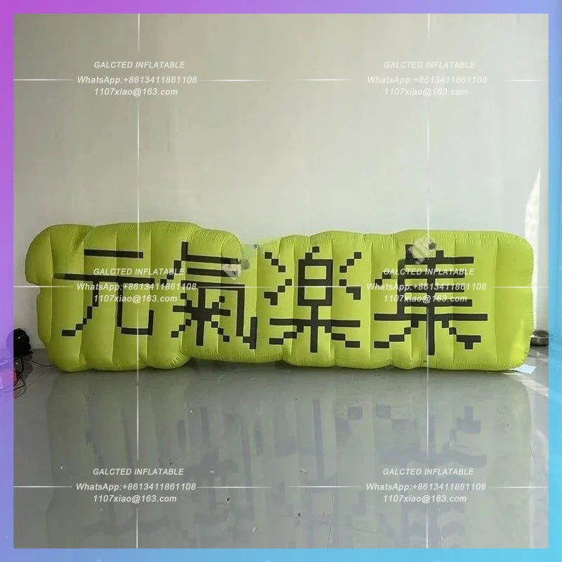 signboard door head model Inflatable cartoon pixel windanimation IP custom logo emporium bar lighting atmosphere ads