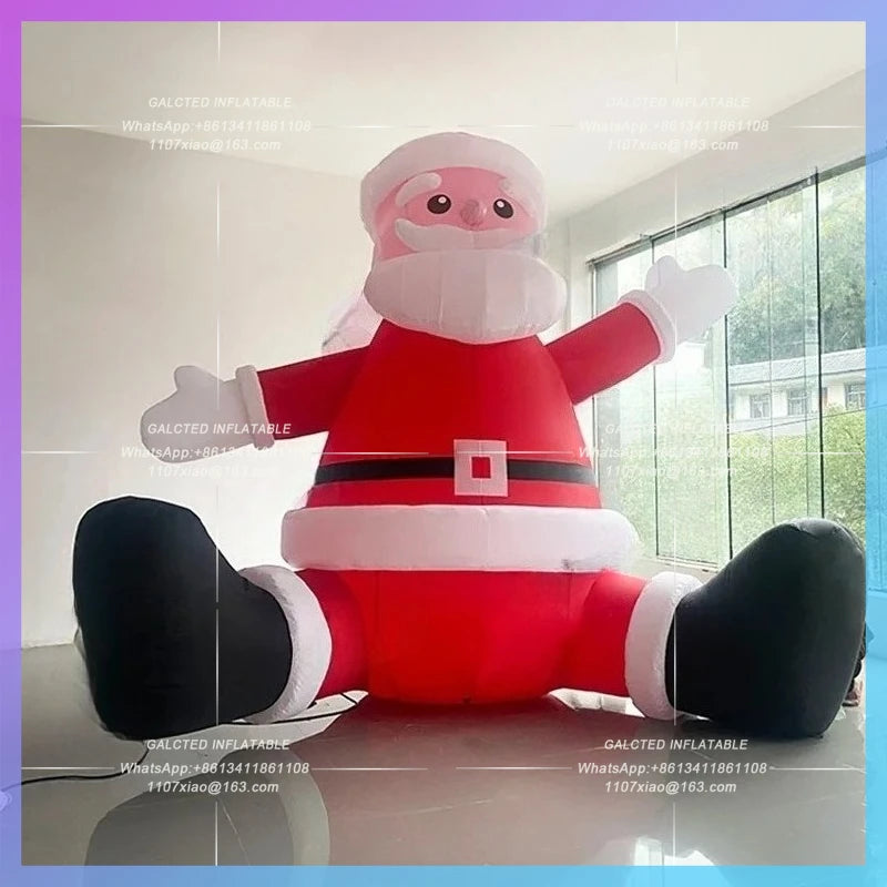 christmas older festive celebration Huge inflatable santa claus decoration