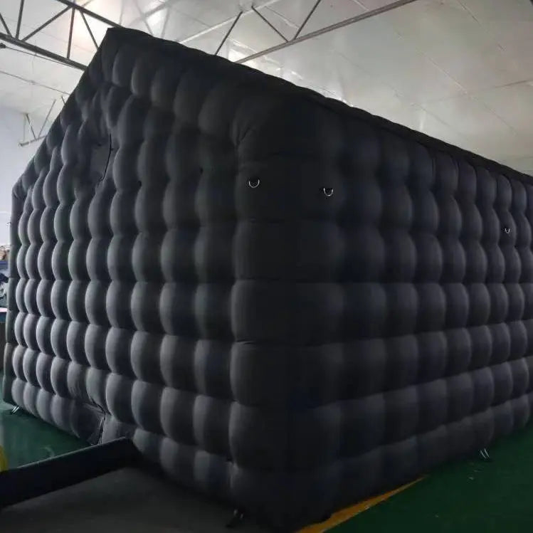 8x6m Black Inflatable Nightclub Tent with Blower Disco Light Fog Machine for Outdoor Party Lawn Event Pavilion bar tent