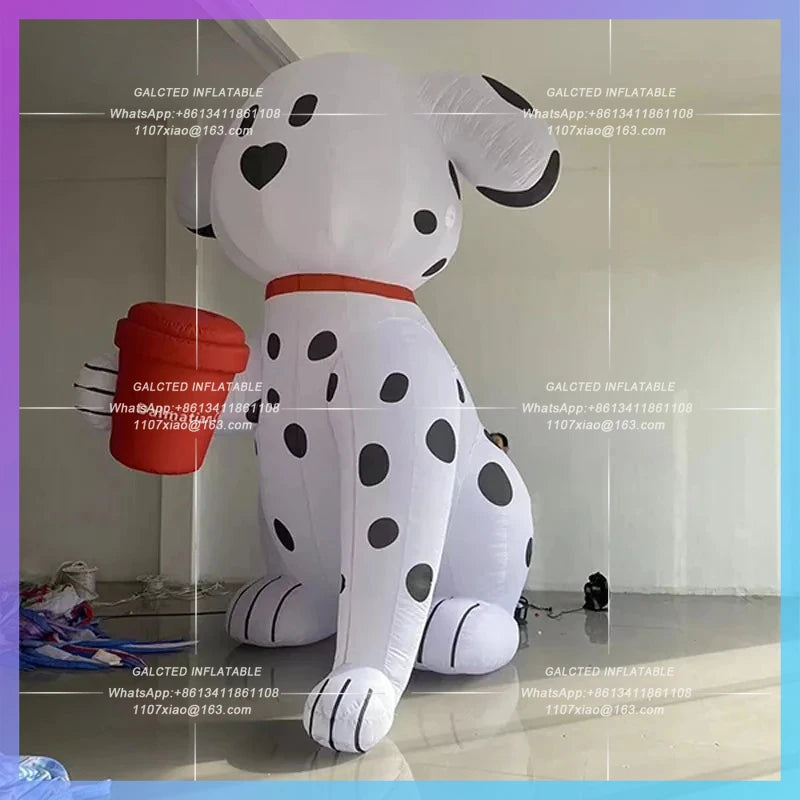 Dalmatian Model Dog Cup Inflatable cartoon can be customized logo mall atrium bazaar decorative lighting props