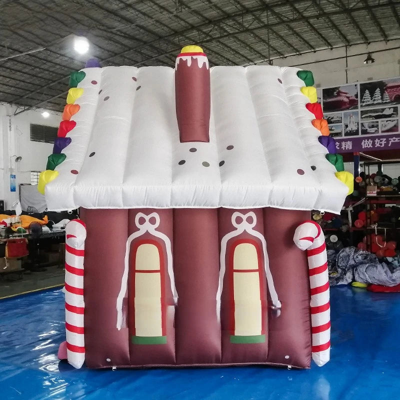 Inflatable Outdoor Giant Christmas House Santa Claus with Lights Inflatable Christmas Tree Indoors Decor
