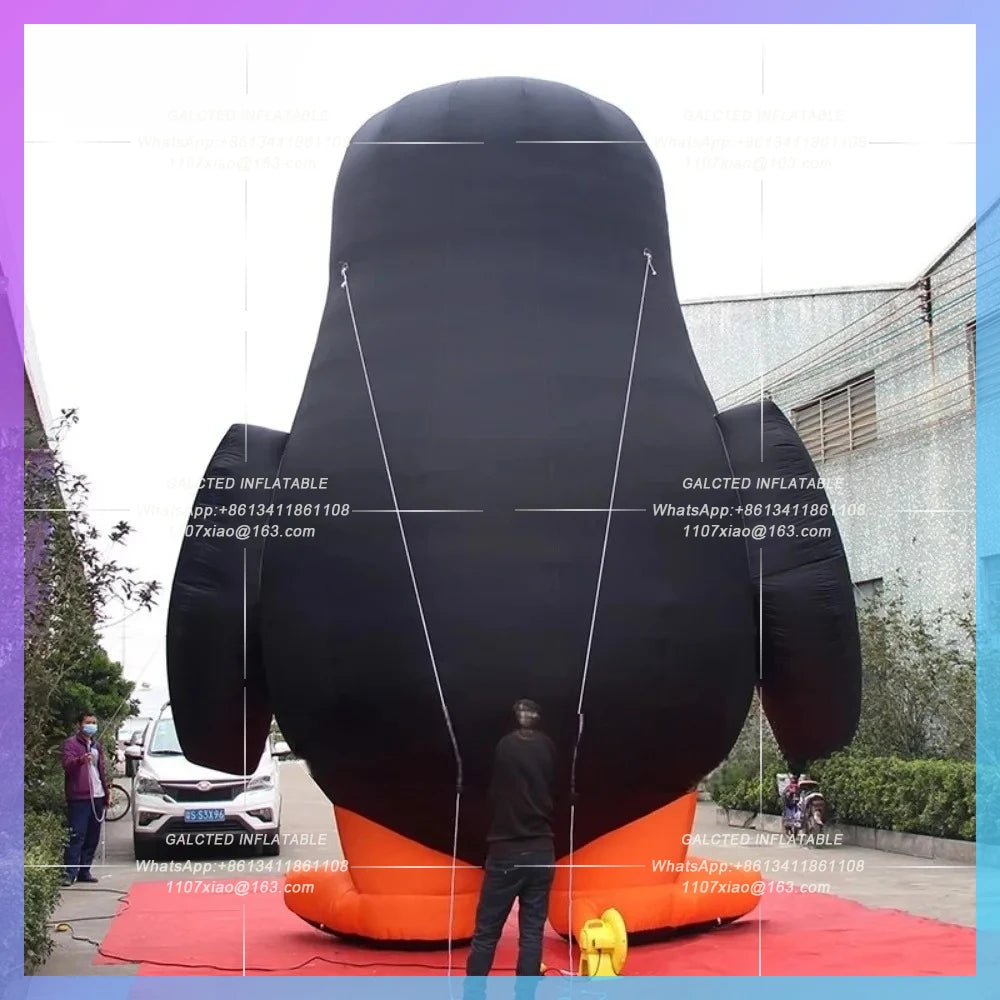 Inflatable Penguin,giant Oxford Cloth Joyful Big  Inflatable Animal Mascot for Kids Amusement Park Decoration