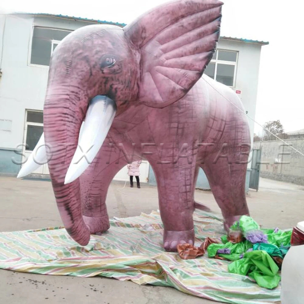 Parade Event Advertising Outdoor 5m16ft Customized Large Inflatable Elephant Cartoon Animal Model For Circus Decoration