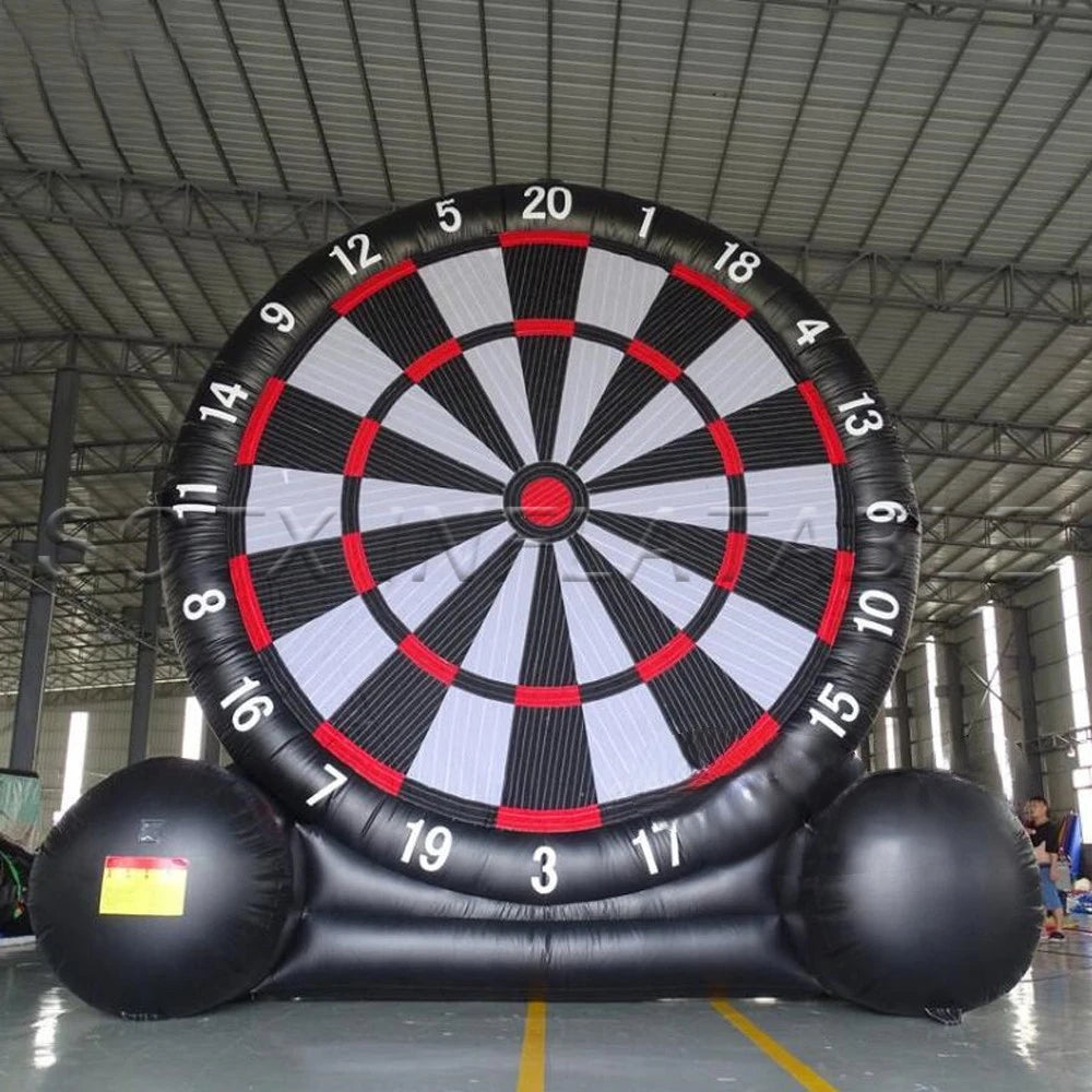 Board With Sticky Balls Outdoor Human Game Inflatable Football Dartboard For Children Party Adult Soccer Target Kick Dart