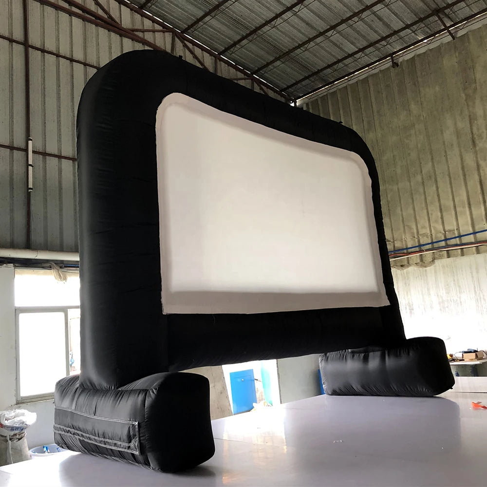 with blower for family Outdoor Inflatable movie screen advertising inflatable cinema projection screen best sale