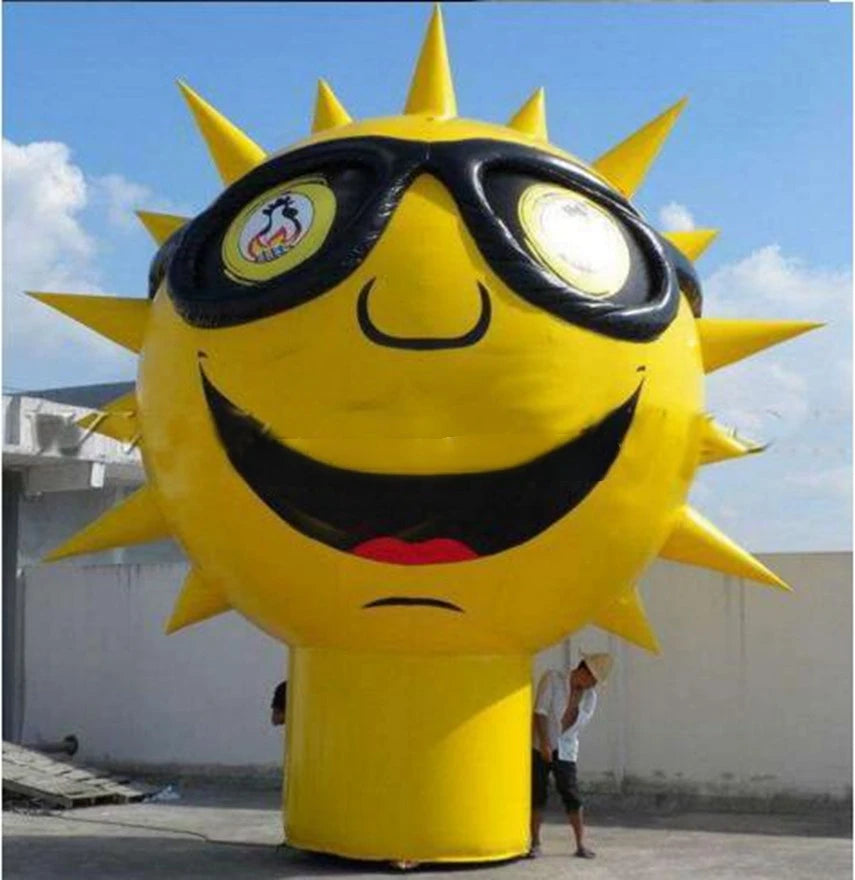 Eyeglass for Advertising Giant Yellow Inflatable Balloon Sunshine Toy Model with