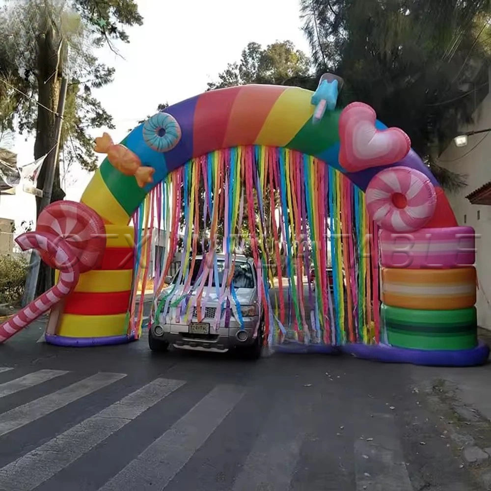 Halloween Decoration Outdoor Inflatable Clown Arch Circus Entry Decor Giant Clown Model Entrance Archway Welcome Door Gate For
