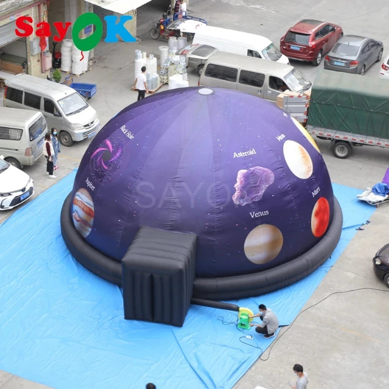 8m/26ft Outdoor Inflatable Projection Dome Tent Large Inflatable Planetarium Tent Printing Dome With Blower For School Teaching