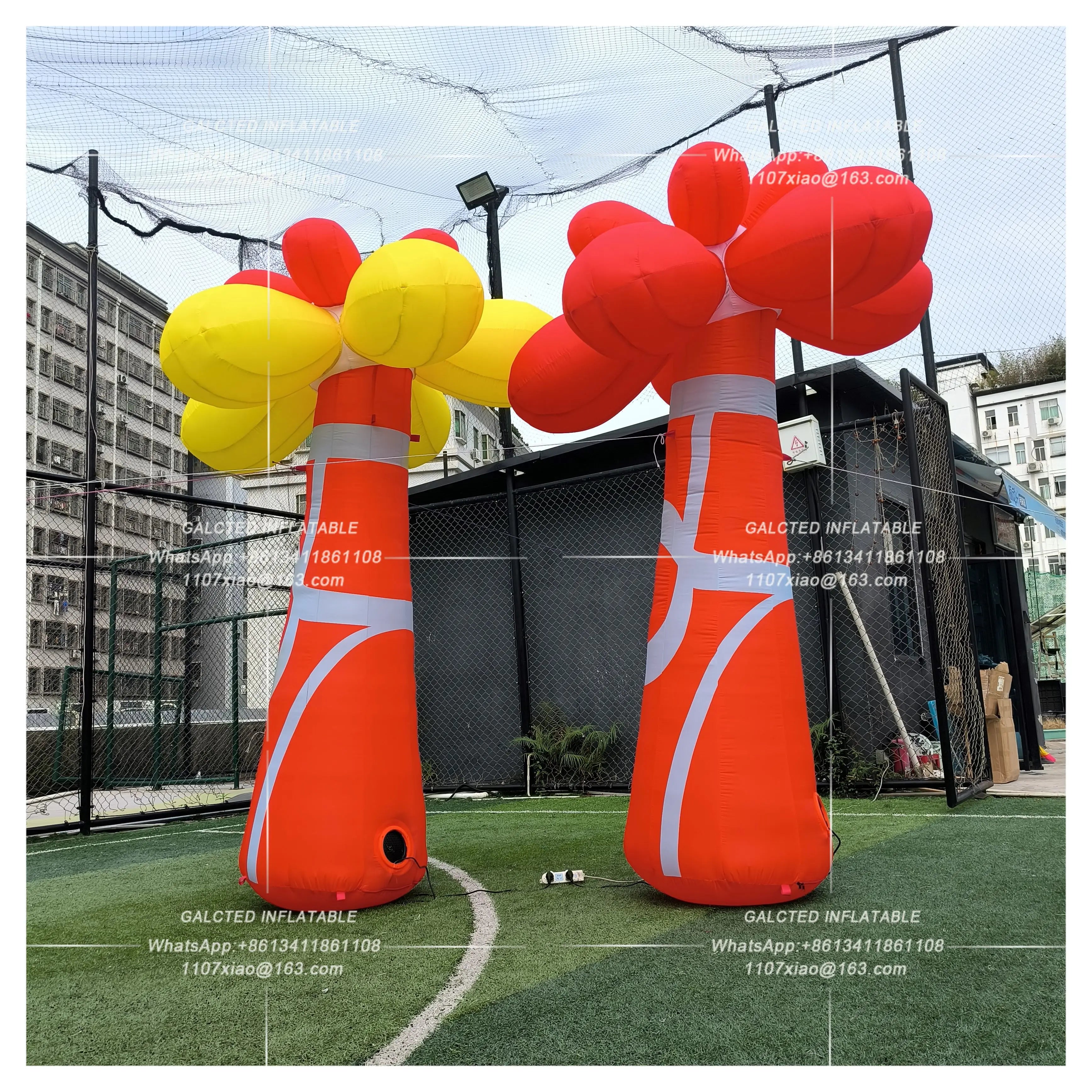Inflatable Exotic Plant With Blower Giant Outdoor Advertising Display For Event Decoration And Promotion