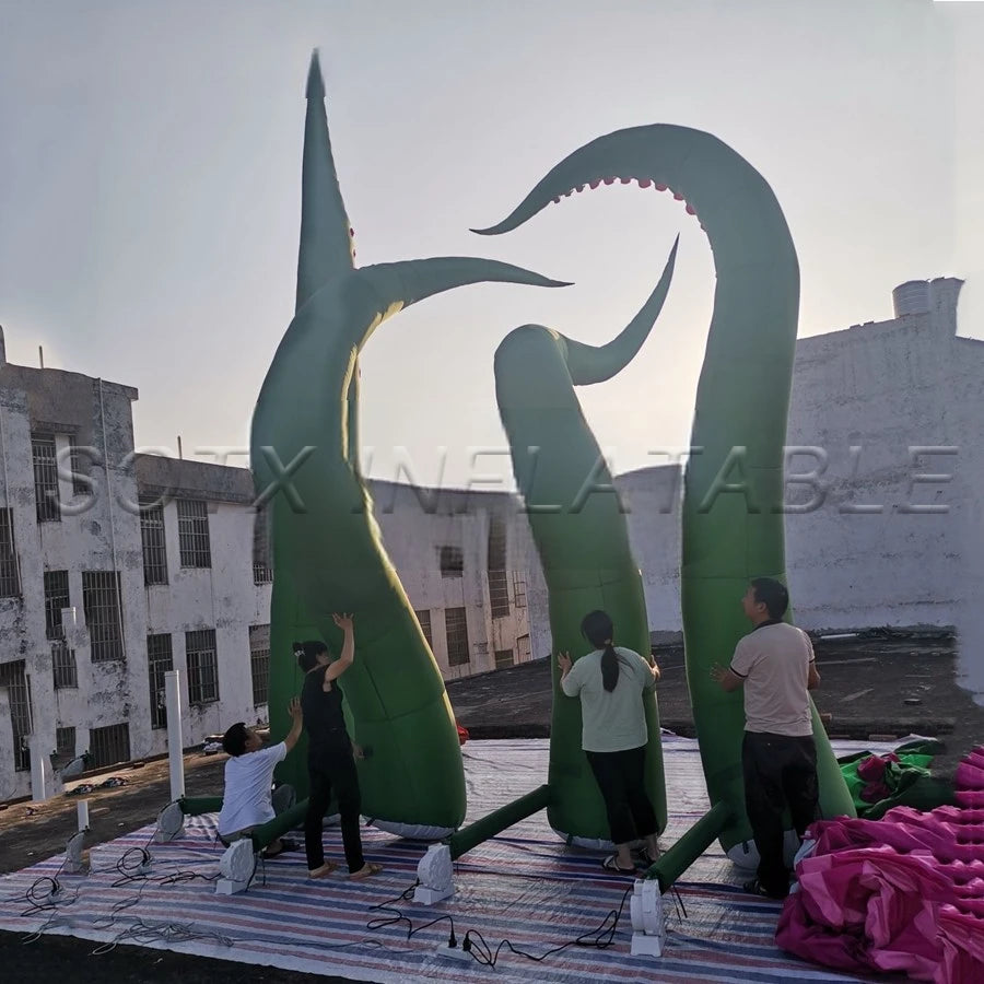 Music Festival Disco Prop Giant 6mH Inflatable Monster Octopus Tentacles Inflatable Tentacle Arms Legs for Party Decoration