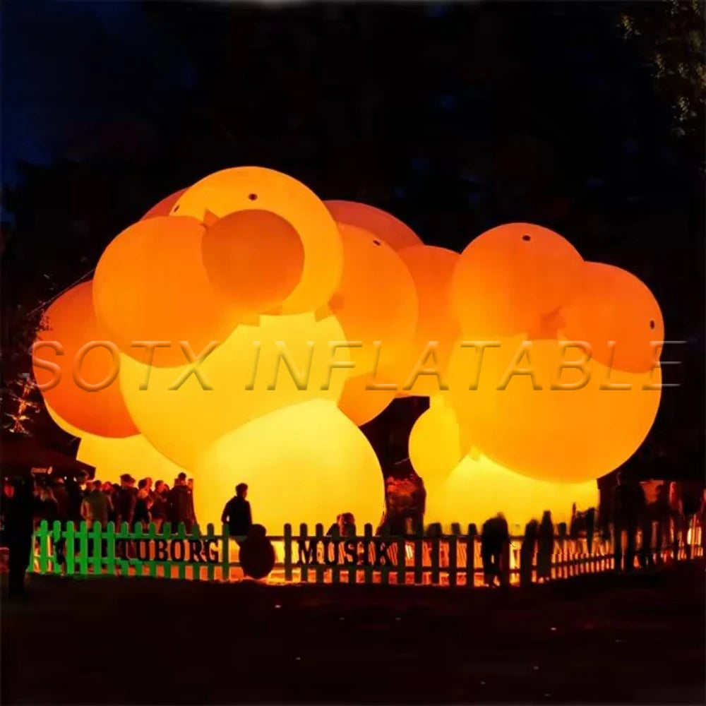 Cloud Art Exhibition Custom Inflatable Cloud Balloon Decoration For Ceiling Giant 8m 10m Inflatable