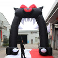 Inflatable Black 5x6 Meters Cat Arch 20 Feet High Halloween Archway for Decoration