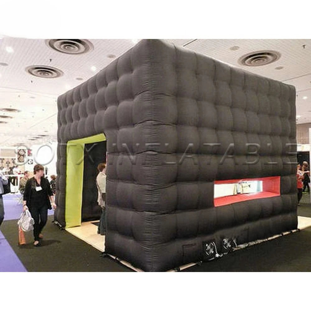 Structure With Do Customized Black Rubik Inflatable Cube Tent Large Event Showroom Wedding Party Marquee Giant Mobile Room