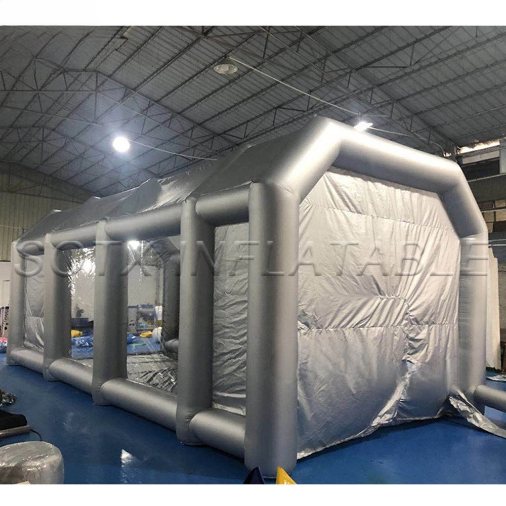 Cabin With 2 Blowers Multicolors Blow Up 26x13x10ft Inflatable Spray Paint Booth Tent For Car Truck Portable