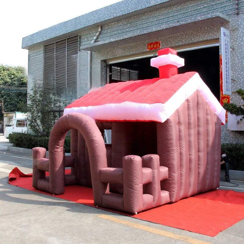 Meters Outdoor Exquisite 3x3x3 Decoration Use Inflatable Christmas House / 9.8ft Inflated Xmas Villa For Kids - Toys