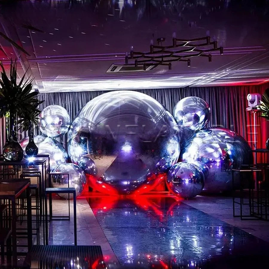 Disco Nightclub Party Decoration 2023 New Design Inflatable Mirror Ball Inflatable Mirror Spheres Reflective Balloon For