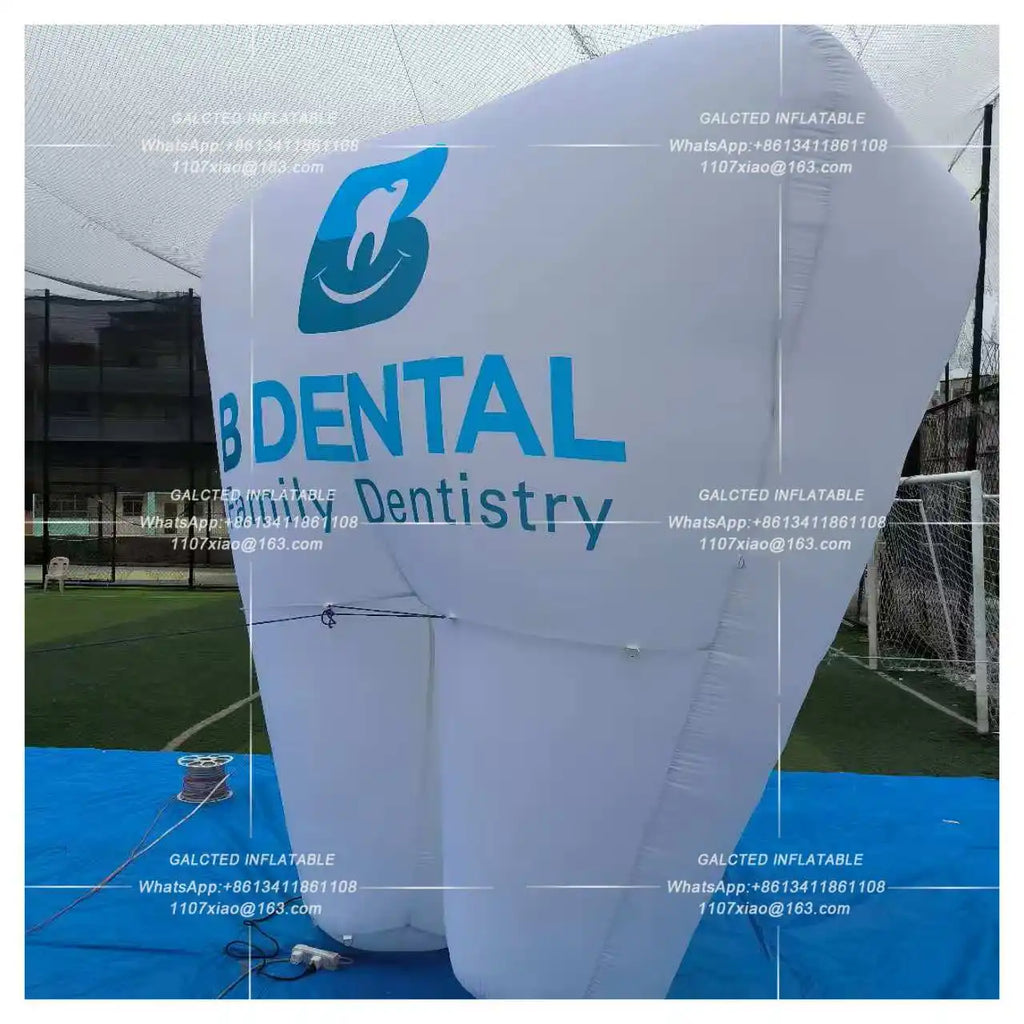 Inflatable Smiling Tooth With Blower Giant Outdoor Advertising Event Display And Birthday Party Decoration