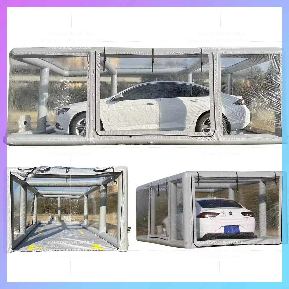 Inflatable Paint Booth Car Airtight Inflatable Car Garage Tent Cover Carport Garage Pvc Waterproof Show Capsule Shelter For Show