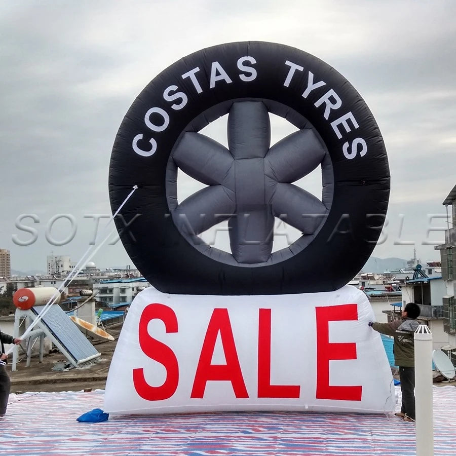 Model for Promotion Giant Inflatable Advertising Tire Balloon Inflatable Tyre