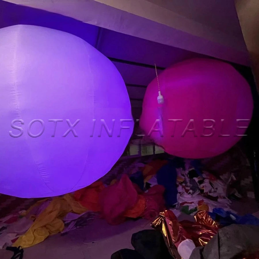 For Decorations Ceiling Hanging Decoration LED lighting Inflatable Round Ball /Inflatable Pellet