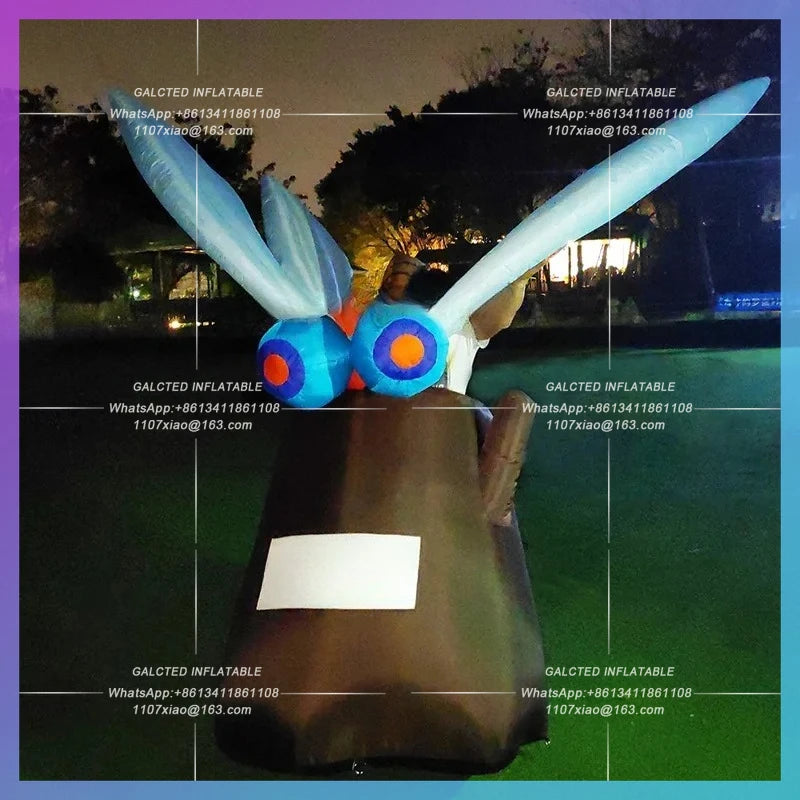 Inflatable Dragonfly Decorations Customized 3x1.8x1.4 Meters Big  Inflated Cartoon Toys for Party Event Home Decoration-Toys