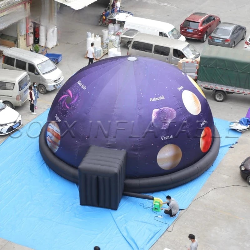 for School Teaching 8m/26ft Outdoor Inflatable Projection Dome Tent Large Inflatable Planetarium Tent Printing Dome with Blower