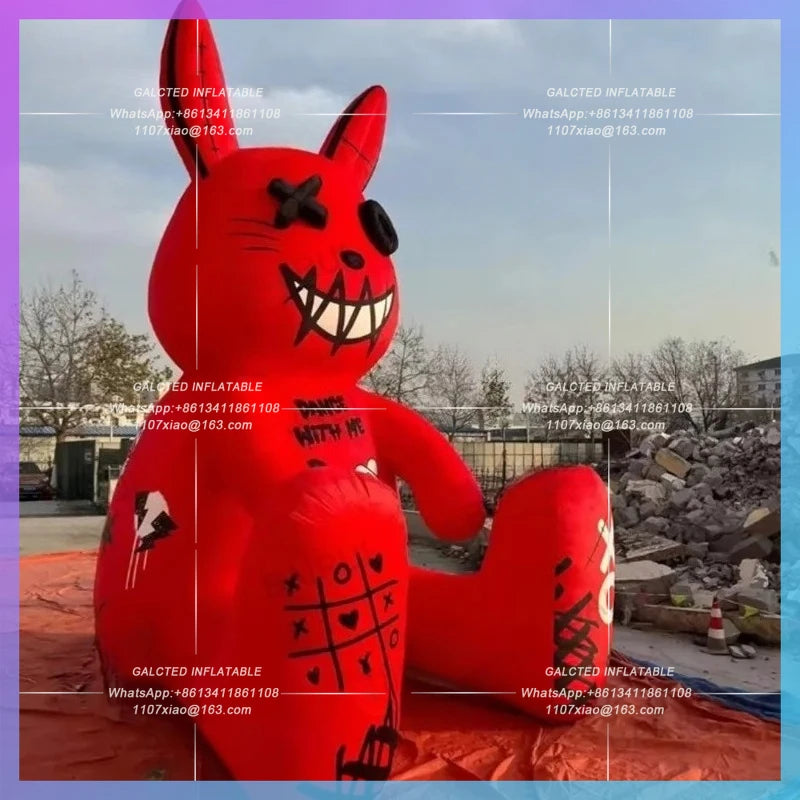 decoration giant balloon rabbits Easter inflatable red rabbits festival advertising