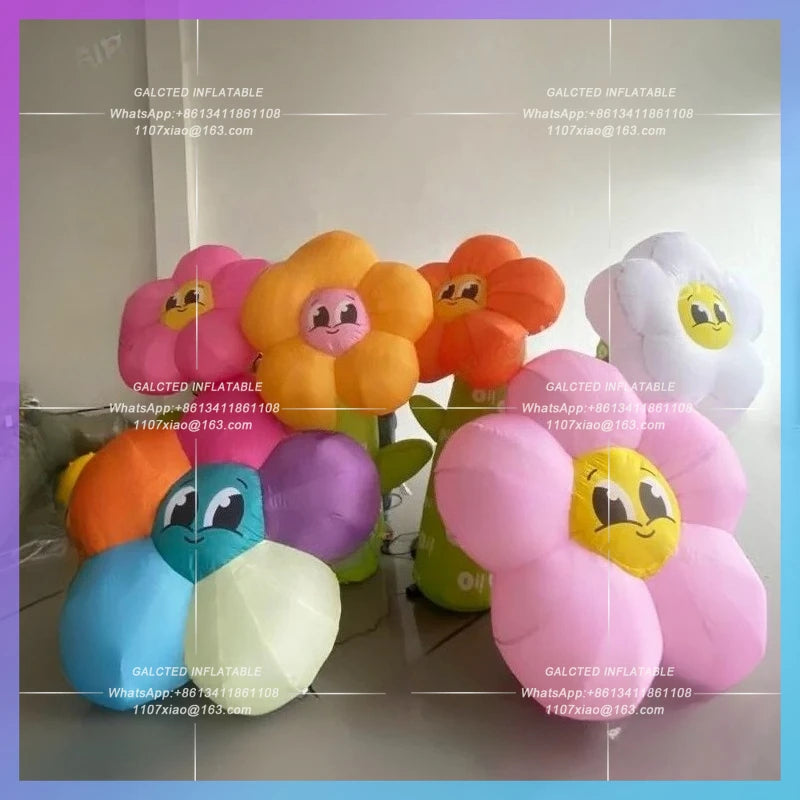 garden flower gallery exhibition spring Colorful pink inflatable flower botanical activity decoration inflatable model