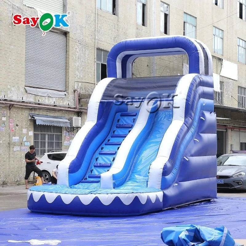Large Inflatable Water Slide Park 6m Heavy-Duty Inflatable Climbing Bounce with Silde for Kids Outdoor Park Events