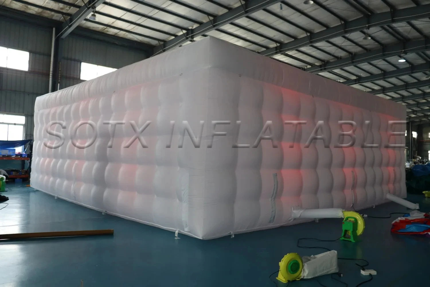 Exhibition Promotion 10x10m Giant Inflatable Lighting Tent Inflatable Marquee Cube Tent with Light for Advertising Event