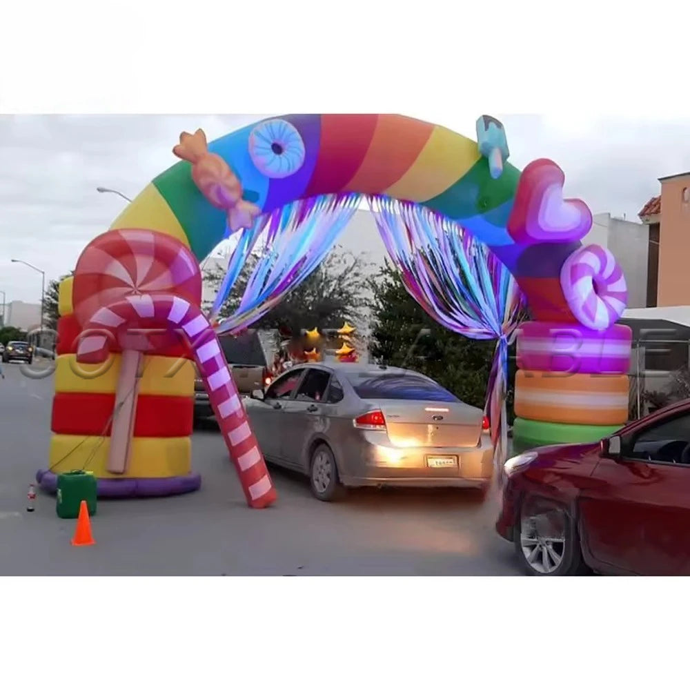 Halloween Decoration Outdoor Inflatable Clown Arch Circus Entry Decor Giant Clown Model Entrance Archway Welcome Door Gate For